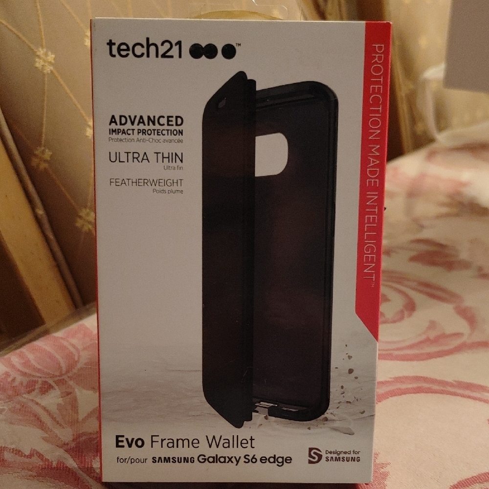 Tech21 Evo Frame Wallet for Samsung Galaxy S6 Edge - Black - Picture 1 of 9